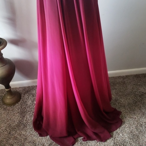 JS Boutique beaded ombre halter neck gown - Picture 3 of 8
